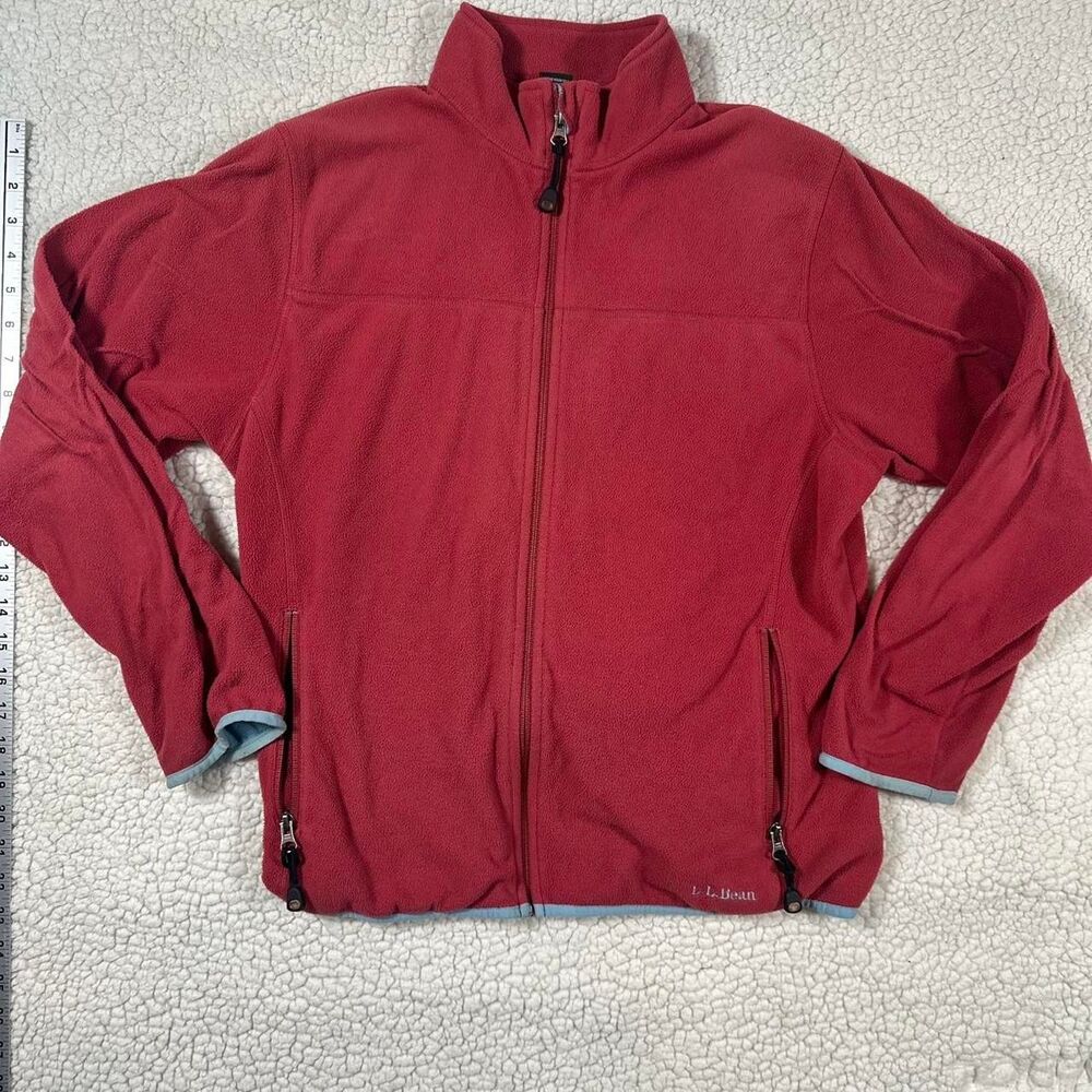 Llbean Men's Red and Burgundy Jacket